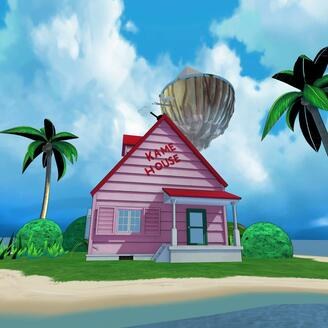 Original EnterVR episode artwork showing an illustrated island house.