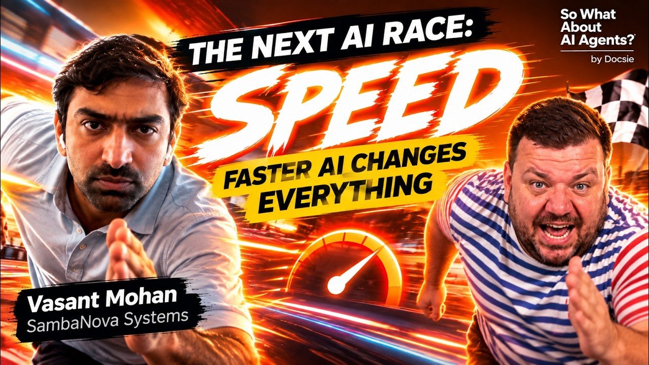Official video artwork for the So What About AI Agents episode on AI inference speed.